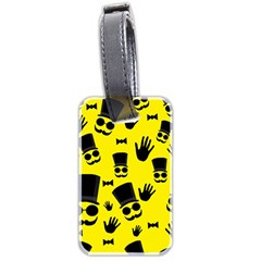 Gentlemen - Yellow Pattern Luggage Tags (two Sides) by Valentinaart