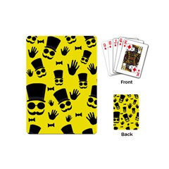 Gentlemen - Yellow Pattern Playing Cards (mini)  by Valentinaart