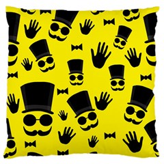 Gentlemen - Yellow Pattern Standard Flano Cushion Case (two Sides) by Valentinaart