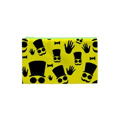 Gentlemen - Yellow Pattern Cosmetic Bag (xs) by Valentinaart