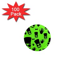 Gentleman - Green Pattern 1  Mini Magnets (100 Pack)  by Valentinaart