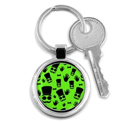 Gentleman - Green Pattern Key Chains (round)  by Valentinaart