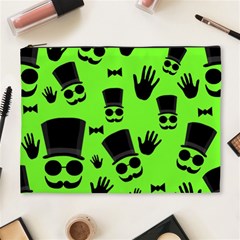 Gentleman - Green Pattern Cosmetic Bag (xl) by Valentinaart