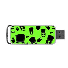 Gentleman - Green Pattern Portable Usb Flash (one Side) by Valentinaart