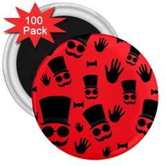 Gentlemen - Red 3  Magnets (100 Pack) by Valentinaart