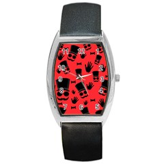 Gentlemen - Red Barrel Style Metal Watch by Valentinaart