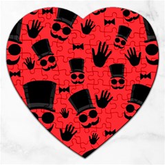 Gentlemen - Red Jigsaw Puzzle (heart) by Valentinaart