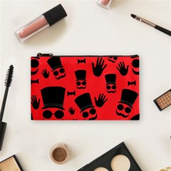 Gentlemen - Red Cosmetic Bag (small)  by Valentinaart