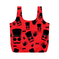 Gentlemen - Red Full Print Recycle Bags (m)  by Valentinaart