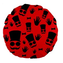 Gentlemen - Red Large 18  Premium Flano Round Cushions by Valentinaart