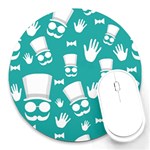 Gentleman pattern Round Mousepads Front