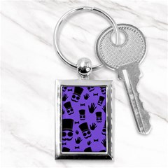 Gentleman Purple Pattern Key Chains (rectangle)  by Valentinaart