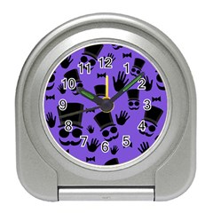 Gentleman Purple Pattern Travel Alarm Clocks by Valentinaart