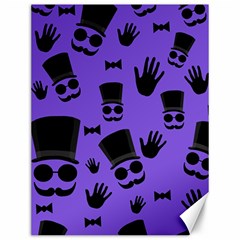 Gentleman Purple Pattern Canvas 12  X 16   by Valentinaart