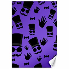 Gentleman Purple Pattern Canvas 24  X 36  by Valentinaart