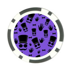 Gentleman Purple Pattern Poker Chip Card Guards (10 Pack)  by Valentinaart