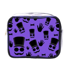 Gentleman Purple Pattern Mini Toiletries Bags by Valentinaart