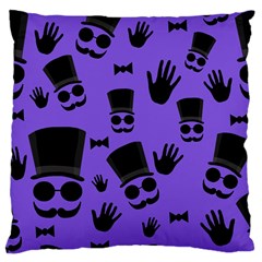 Gentleman Purple Pattern Large Cushion Case (one Side) by Valentinaart