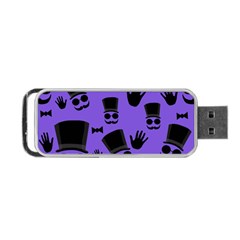 Gentleman Purple Pattern Portable Usb Flash (one Side) by Valentinaart