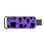 Gentleman purple pattern Portable USB Flash (One Side) Front