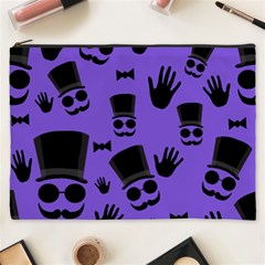 Gentleman Purple Pattern Cosmetic Bag (xxxl)  by Valentinaart