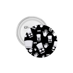 Gentleman - Black And White Pattern 1 75  Buttons by Valentinaart