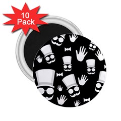 Gentleman - Black And White Pattern 2 25  Magnets (10 Pack)  by Valentinaart