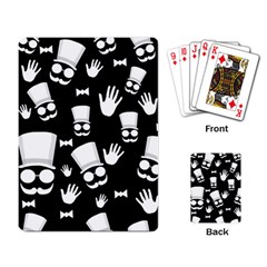 Gentleman - Black And White Pattern Playing Card by Valentinaart