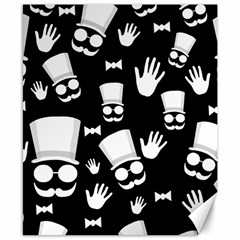 Gentleman - Black And White Pattern Canvas 8  X 10  by Valentinaart