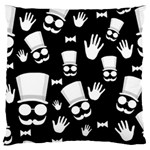 Gentleman - black and white pattern Large Cushion Case (One Side) Front