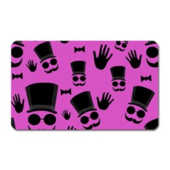 Gentleman - Magenta Pattern Magnet (rectangular) by Valentinaart