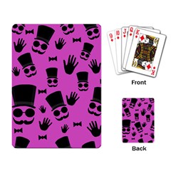 Gentleman - Magenta Pattern Playing Card by Valentinaart