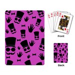 Gentleman - magenta pattern Playing Card Back