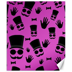 Gentleman - Magenta Pattern Canvas 8  X 10  by Valentinaart