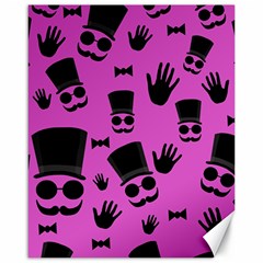 Gentleman - Magenta Pattern Canvas 16  X 20   by Valentinaart