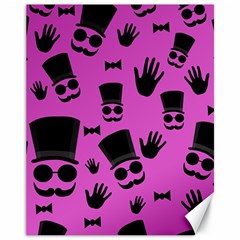 Gentleman - Magenta Pattern Canvas 11  X 14   by Valentinaart