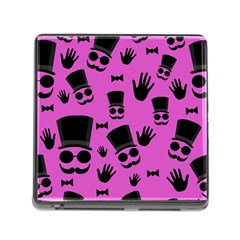 Gentleman - Magenta Pattern Memory Card Reader (square) by Valentinaart