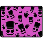 Gentleman - magenta pattern Fleece Blanket (Large)  80 x60  Blanket Front