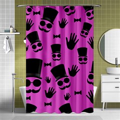 Gentleman - Magenta Pattern Shower Curtain 48  X 72  (small)  by Valentinaart