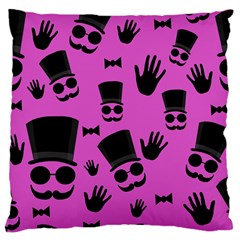 Gentleman - Magenta Pattern Large Cushion Case (one Side) by Valentinaart