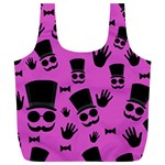 Gentleman - magenta pattern Full Print Recycle Bags (L)  Front