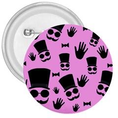 Gentleman - Pink Pattern 3  Buttons by Valentinaart