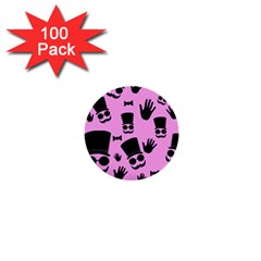 Gentleman - Pink Pattern 1  Mini Buttons (100 Pack) 