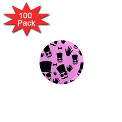 Gentleman - Pink Pattern 1  Mini Magnets (100 Pack)  by Valentinaart