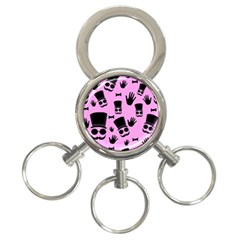 Gentleman - Pink Pattern 3-ring Key Chains by Valentinaart