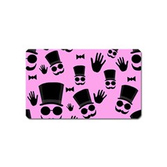 Gentleman - Pink Pattern Magnet (name Card) by Valentinaart