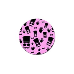 Gentleman - Pink Pattern Golf Ball Marker by Valentinaart