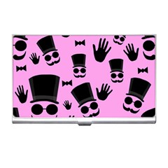 Gentleman - Pink Pattern Business Card Holders by Valentinaart