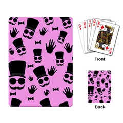 Gentleman - Pink Pattern Playing Card by Valentinaart