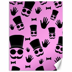 Gentleman - Pink Pattern Canvas 12  X 16   by Valentinaart